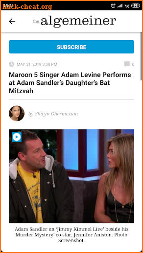 The Algemeiner screenshot