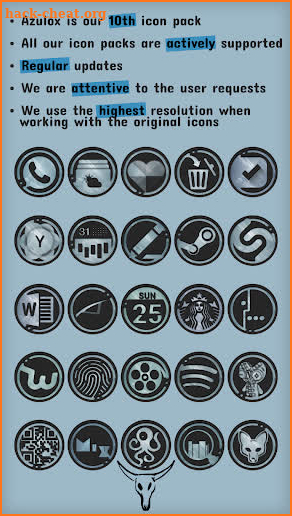 The Azulox Icon Pack (Dark version) screenshot