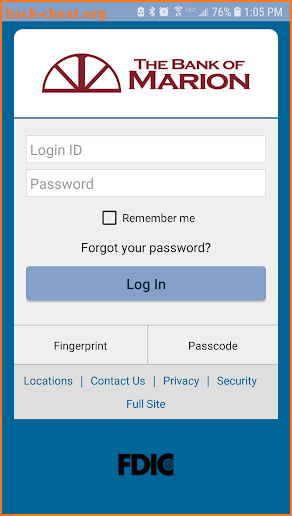The Bank of Marion App screenshot