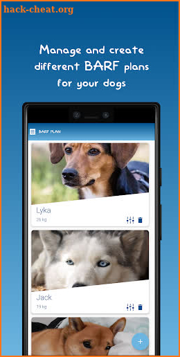 The BARF App screenshot