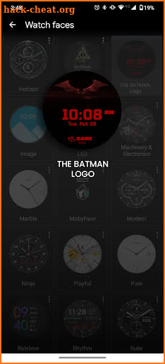 THE BATMAN Logo watch face screenshot