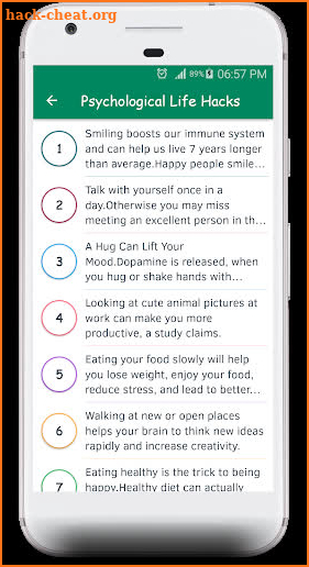 The Best Psychology Facts For Life Hacks screenshot