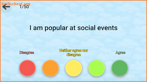 The Big Five Personality Test screenshot