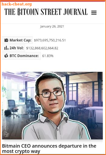 The Bitcoin Street Journal screenshot