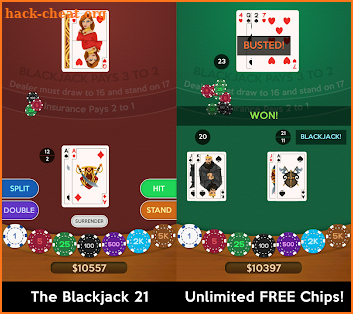 The Blackjack 21 screenshot