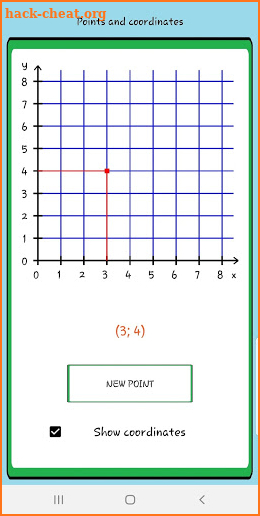 the coordinate system screenshot