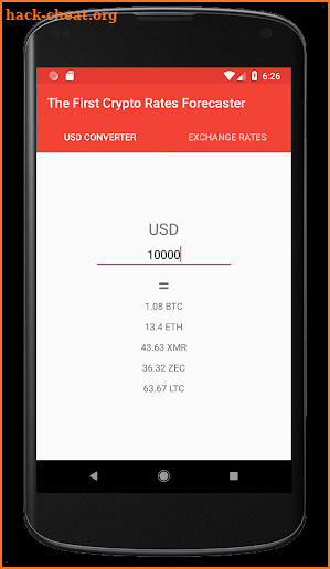 The First Crypto Rates Forecaster screenshot