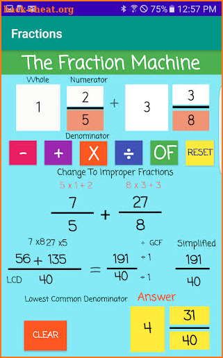 The Fraction Machine screenshot