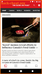 The Globe and Mail: News screenshot