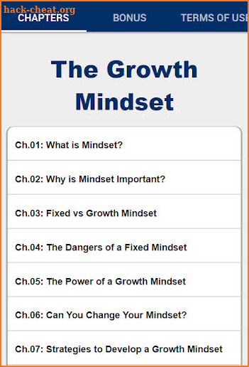 The Growth Mindset screenshot