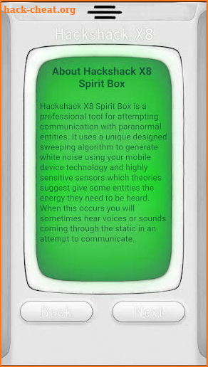 The Hackshack X8 Spirit Box - Free screenshot