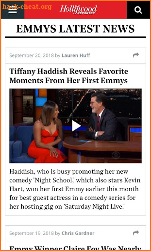 The Hollywood Reporter - Entertainment News screenshot