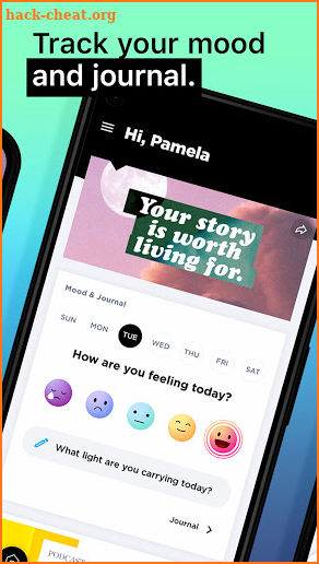 The Hopeful: Daily Self-Care Mood Tracker, Journal screenshot