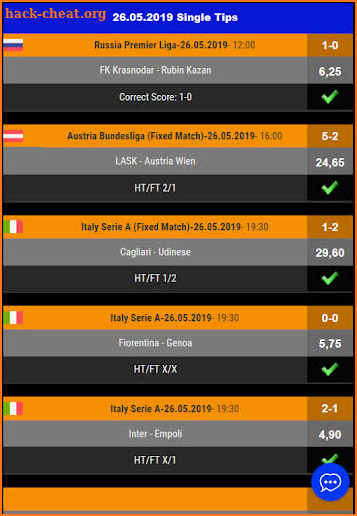 The HT/FT 2/1 Tips screenshot