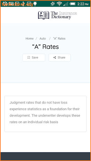 The Insurance Dictionary - Beta screenshot