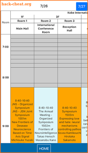 The JNS Meeting Planner 2018 screenshot