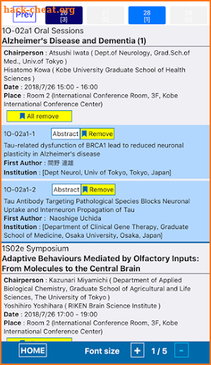 The JNS Meeting Planner 2018 screenshot