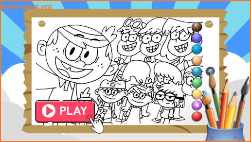 The Loud Coloring House Game screenshot