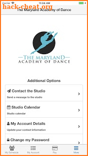 The Maryland Academy of Dance screenshot