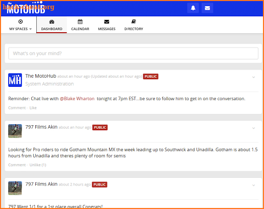 The MotoHub screenshot