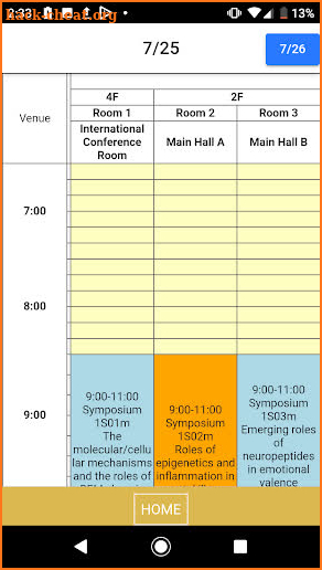 The NEURO2019 Meeting Planner screenshot