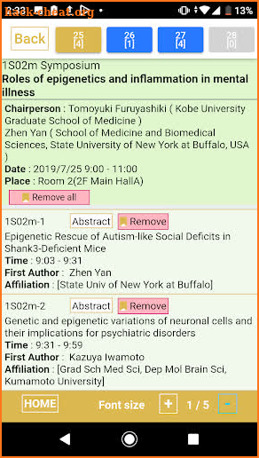 The NEURO2019 Meeting Planner screenshot