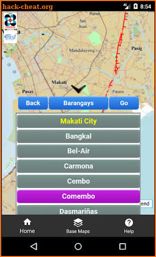 The PHIVOLCS FaultFinder screenshot