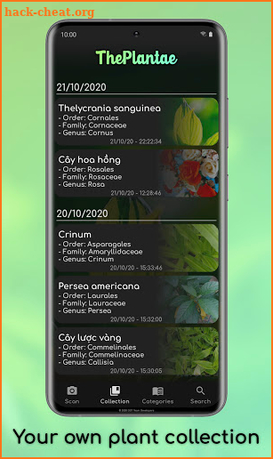 The Plantae - Free plant identification screenshot