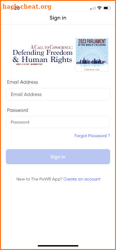 The PoWR App screenshot