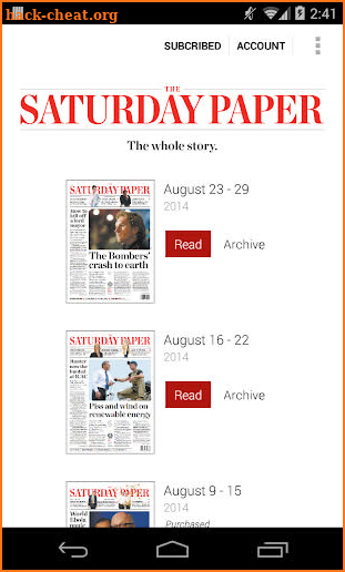 The Saturday Paper screenshot