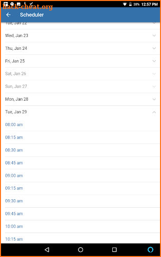 The Scheduling App screenshot