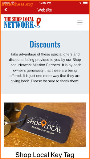 The Shop Local Network screenshot