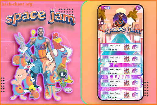 the space jam: a new legacy tiles hop edm rush screenshot