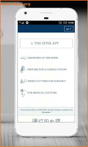 THE SPINE APP screenshot