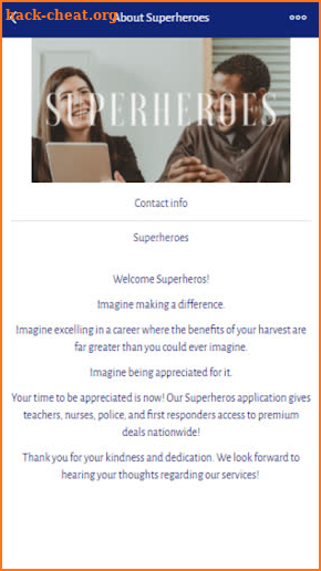The Superheroes App screenshot