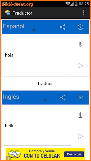 The translator screenshot