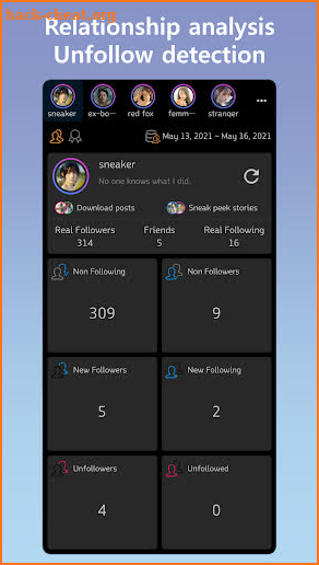 The Unfollowers - Free Analyzer for Instagram screenshot