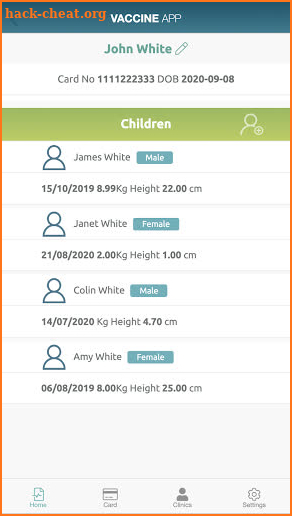 The Vaccine App screenshot