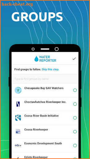 The Water Reporter screenshot