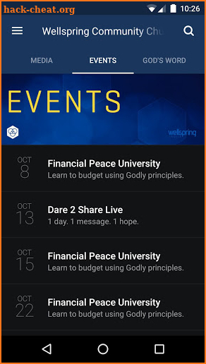 The Wellspring Church App screenshot