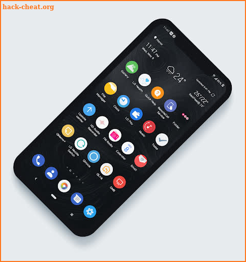 Theme Android Q Black for LG G7 screenshot