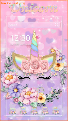 Theme Flower Unicorn Dream screenshot