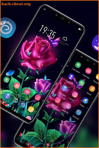 Theme for galaxy shiny roses flowers hd launcher screenshot