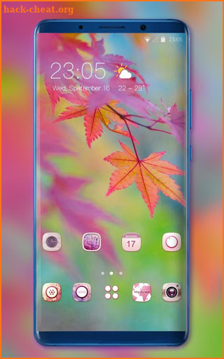 Theme for magic autumn maple leaves wallpaper screenshot