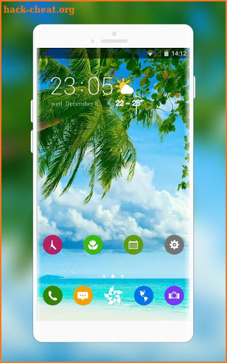 Theme for natural coconut tree wallpaper screenshot