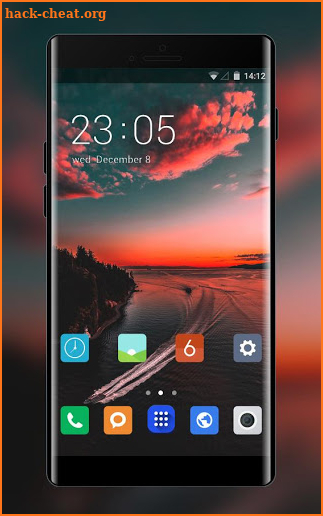 Theme for natural sunset bay wallpaper screenshot