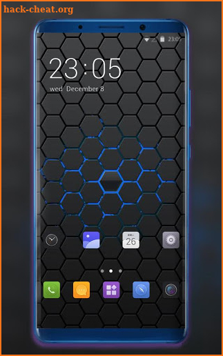 Theme for OPPO realme 2 Reticular black tech screenshot