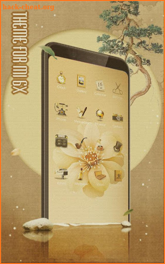 Theme for vintage style xiaomi 6x flower wallpaper screenshot