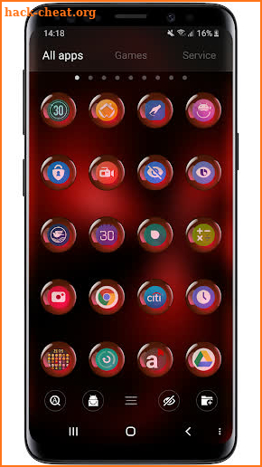 Theme Launcher - Orb Red Icon Changer Free Round screenshot