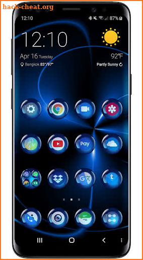 Theme Launcher - Spheres Blue Icon Changer Free screenshot